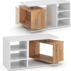 Couchtisch "Rafi" Weiß/Eiche 88 X 40 Cm Vicco -Vicco 20232910 m5517 06 ol