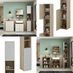 Badschrank "Edge" Weiß/Eiche 30 X 189.5 Cm Mit 2 Türen Und 3 Fächer Vicco 17 Badschrank "Edge" Weiß/Eiche 30 X 189.5 Cm Mit 2 Türen Und 3 Fächer Vicco -Vicco 20232912 m5666 08 ol