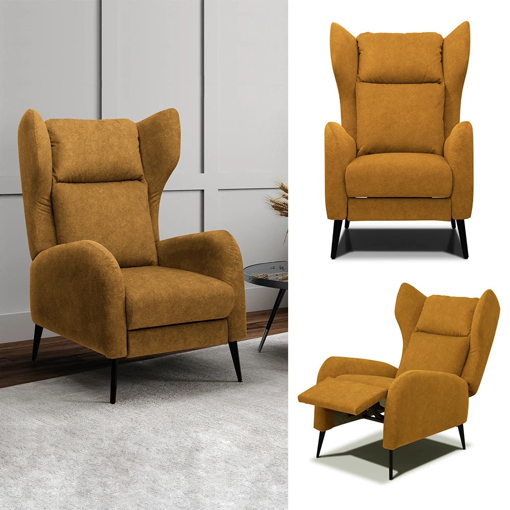 "Chelsea" Gelb Mit Liegefunktion Vitalispa 4 "Chelsea" Gelb Mit Liegefunktion Vitalispa – Bild 2