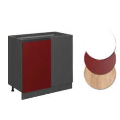 Eckschrank "R-Line" Rot/Anthrazit 86 Cm J-Shape, Ohne Arbeitsplatte Vicco 11 Eckschrank "R-Line" Rot/Anthrazit 86 Cm J-Shape, Ohne Arbeitsplatte Vicco -Vicco 20232923 mm274 ant rjs 09 ol