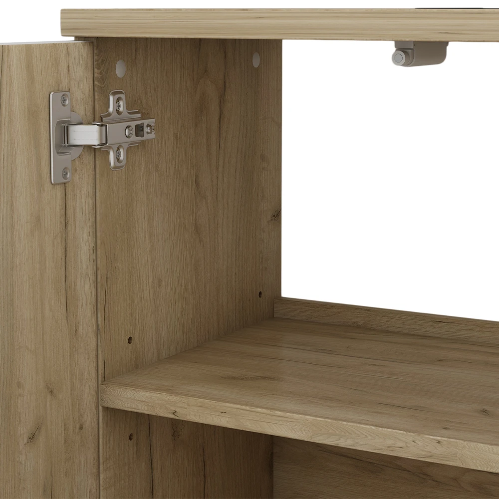 Waschbeckenunterschrank "Edge" Weiß/Eiche 60 X 57 Cm Mit 2 Türen Vicco 8 Waschbeckenunterschrank "Edge" Weiß/Eiche 60 X 57 Cm Mit 2 Türen Vicco – Bild 6