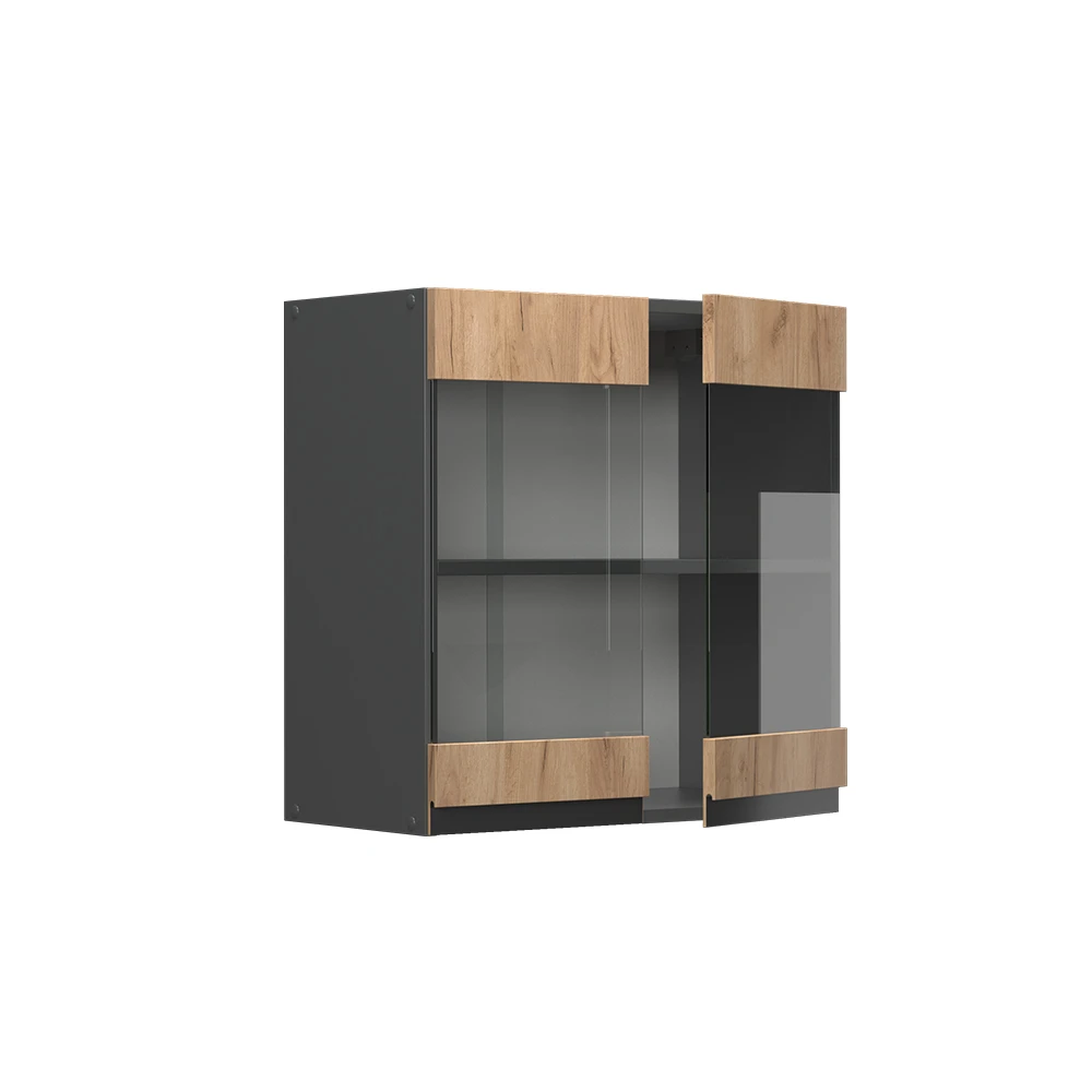 Küchenschrank Glas "R-Line" Goldkraft Eiche/Anthrazit 60 Cm J-Shape Vicco 5 Küchenschrank Glas "R-Line" Goldkraft Eiche/Anthrazit 60 Cm J-Shape Vicco – Bild 4