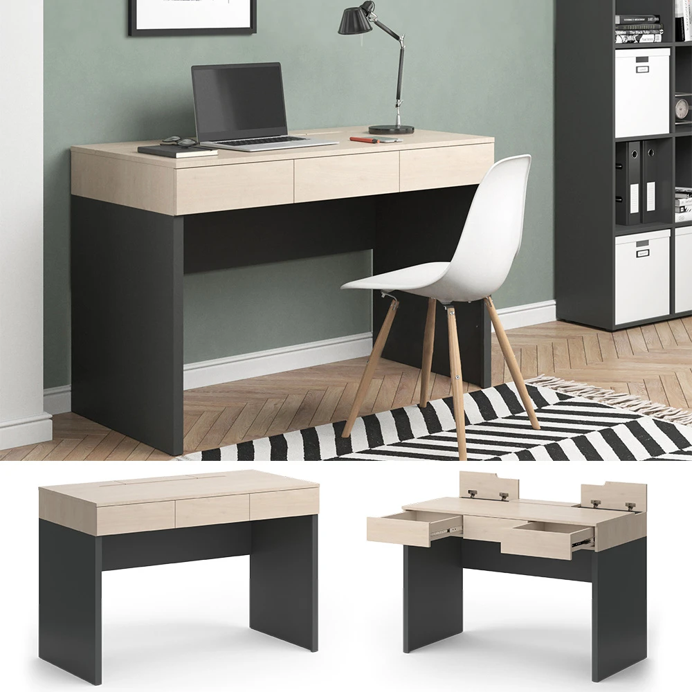 Schreibtisch "Toronto" Anthrazit/Holz 120 X 30 Cm Vicco 4 Schreibtisch "Toronto" Anthrazit/Holz 120 X 30 Cm Vicco – Bild 2