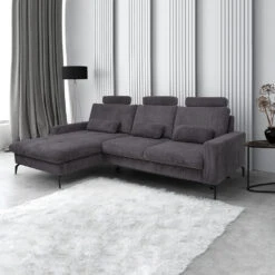 Sofa L Form "Beata" Anthrazit 302 X 180 Cm Mit Bettkasten Vitalispa -Vicco 20233114 m5766 04 ol