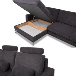 Sofa L Form "Beata" Anthrazit 302 X 180 Cm Mit Bettkasten Vitalispa -Vicco 20233114 m5766 06 ol