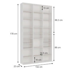 CD Regal "Anna" Weiß 102 X 178 Cm Mit 27 Fächern Oskar Store 12 CD Regal "Anna" Weiß 102 X 178 Cm Mit 27 Fächern Oskar Store -Vicco 20233121 m5574 03 ol