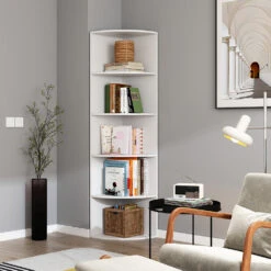 Eckregal "Fabienne" Weiß 40 X 180 Cm Mit 5 Fächern Oskar Store 12 Eckregal "Fabienne" Weiß 40 X 180 Cm Mit 5 Fächern Oskar Store -Vicco 20233221 m5535 04 ol