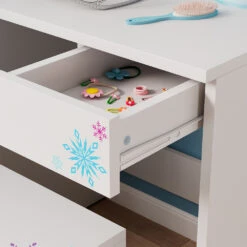 Schminktisch "Schneeflocke" Weiß 55 Cm Mit Hocker Oskar Store -Vicco 20233221 m5550 05 ol