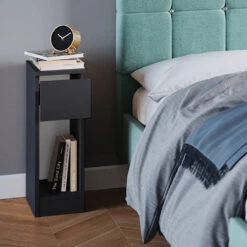 Nachttisch "Enton" Schwarz 20 X 59.5 Cm Vicco -Vicco 20233223 m5383 05 ol