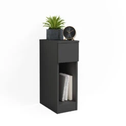 Nachttisch "Enton" Schwarz 20 X 59.5 Cm Vicco -Vicco 20233223 m5383 07 ol