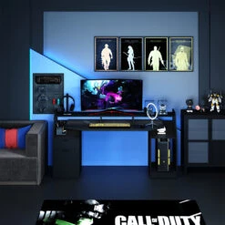 Gaming Tisch "Sonic" Schwarz 179.8 X 48 Cm Mit Schubladen Oskar Store 12 Gaming Tisch "Sonic" Schwarz 179.8 X 48 Cm Mit Schubladen Oskar Store -Vicco 20233312 m5678 04 ol