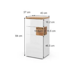 Midischrank "Eden" Weiß Hochglanz/Artisan-Eiche 40 X 84 Cm Vicco 13 Midischrank "Eden" Weiß Hochglanz/Artisan-Eiche 40 X 84 Cm Vicco -Vicco 20233517 m5522 03 ol