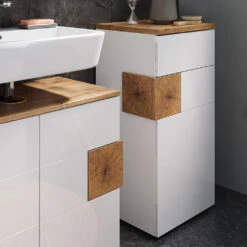 Midischrank "Eden" Weiß Hochglanz/Artisan-Eiche 40 X 84 Cm Vicco 14 Midischrank "Eden" Weiß Hochglanz/Artisan-Eiche 40 X 84 Cm Vicco -Vicco 20233517 m5522 05 ol