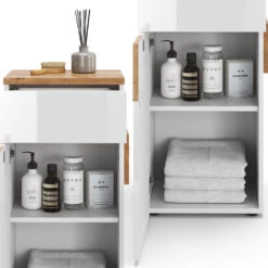 Midischrank "Eden" Weiß Hochglanz/Artisan-Eiche 40 X 84 Cm Vicco 15 Midischrank "Eden" Weiß Hochglanz/Artisan-Eiche 40 X 84 Cm Vicco -Vicco 20233517 m5522 06 ol