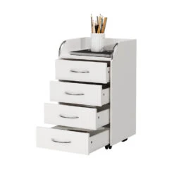 Rollcontainer "Gwendolyn" Weiß 40 X 36 Cm Mit 4 Schubladen Oskar Store -Vicco 20233621 m5657 07 ol