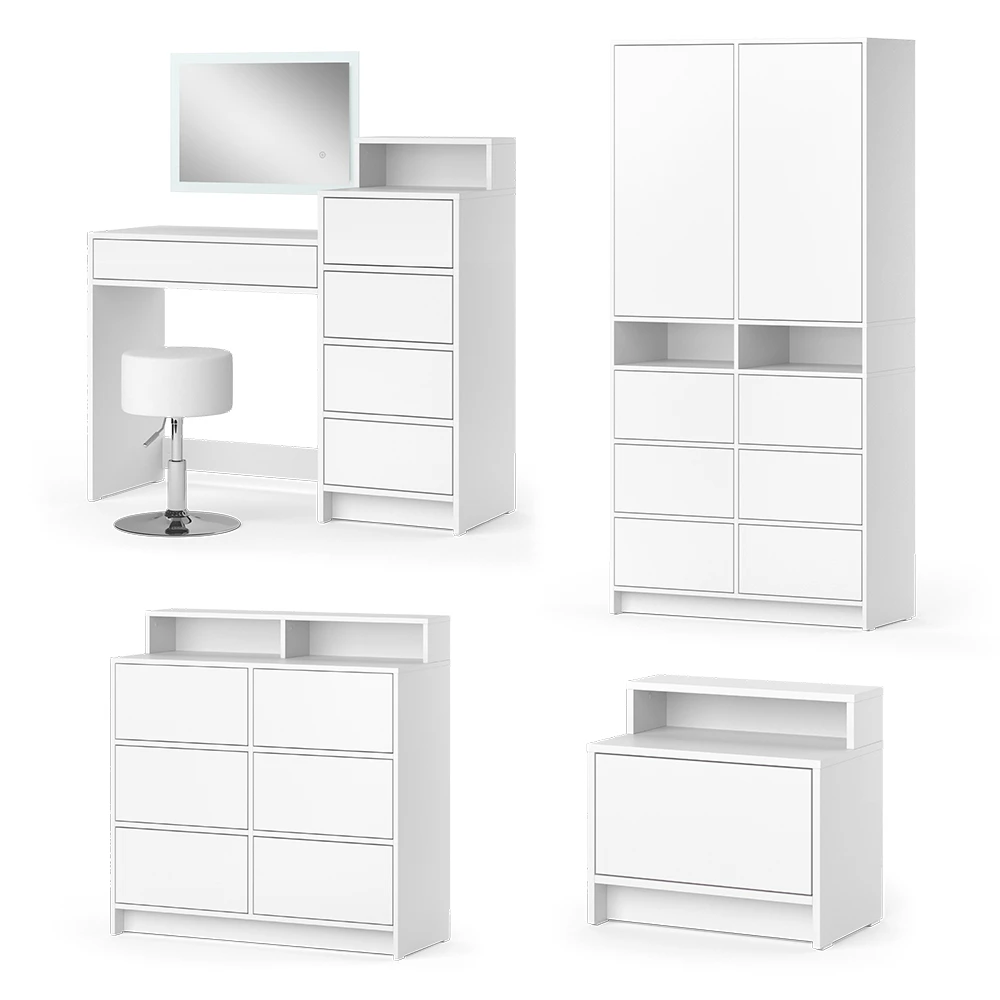 Schminktisch "Nara" Weiß 110.5 Cm Mit 5 Schubladen Vicco 10 Schminktisch "Nara" Weiß 110.5 Cm Mit 5 Schubladen Vicco – Bild 8