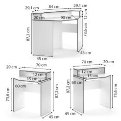 Gaming Tisch "Kron" Weiß/Grau 90 X 90 Cm Vicco -Vicco 20234221 m5769 03 ol