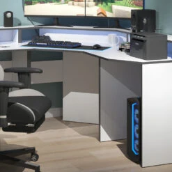 Gaming Tisch "Kron" Weiß/Grau 90 X 90 Cm Vicco -Vicco 20234221 m5769 05 ol