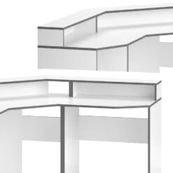 Gaming Tisch "Kron" Weiß/Grau 90 X 90 Cm Vicco -Vicco 20234221 m5769 06 ol