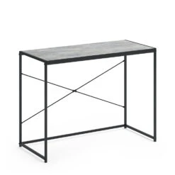 Schreibtisch "Fyrk" Beton/Schwarz 100 X 45 Cm Vicco