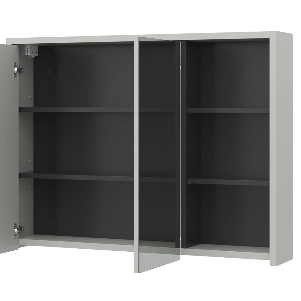 Bad Spiegelschrank "Viola" Grau/Anthrazit 100 X 75 Cm Vicco 8 Bad Spiegelschrank "Viola" Grau/Anthrazit 100 X 75 Cm Vicco – Bild 6