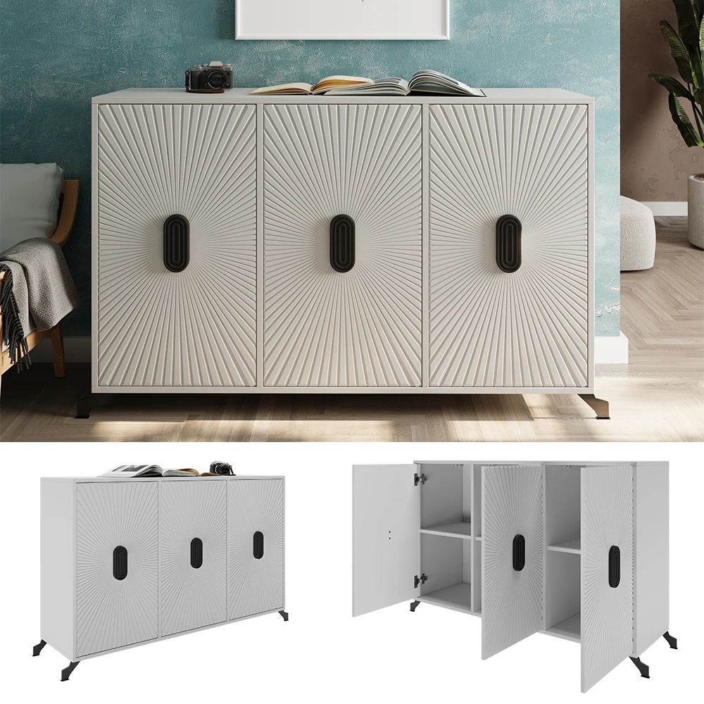 Sideboard "Marokko" Hellgrau 140 X 90 Cm Vicco 4 Sideboard "Marokko" Hellgrau 140 X 90 Cm Vicco – Bild 2