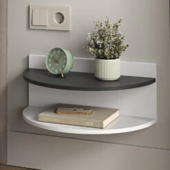 Nachttisch "Axel" Weiß/Schwarz 58.5 X 24 Cm 2er Set Vicco -Vicco 20234612 m5729 05 ol