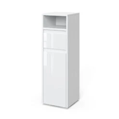 Midischrank "Majest" Weiß/Weiß Hochglanz 30.2 X 96.3 Cm Vicco -Vicco 20234617 m5524 01 ol