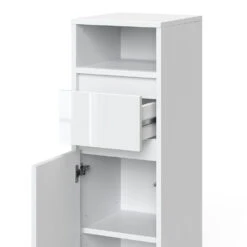 Midischrank "Majest" Weiß/Weiß Hochglanz 30.2 X 96.3 Cm Vicco -Vicco 20234617 m5524 06 ol