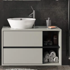 Waschbeckenunterschrank "Viola" Grau/Anthrazit 100 X 60 Cm Vicco -Vicco 20234810 m5588 05 ol