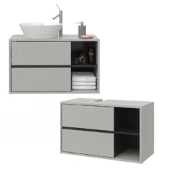 Waschbeckenunterschrank "Viola" Grau/Anthrazit 100 X 60 Cm Vicco -Vicco 20234810 m5588 07 ol