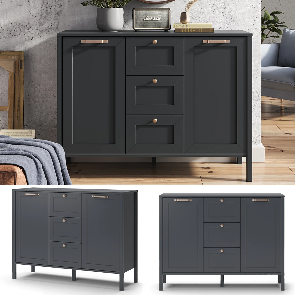 Sideboard "Ewan" Anthrazit 118.6 X 89.9 Cm Vicco 4 Sideboard "Ewan" Anthrazit 118.6 X 89.9 Cm Vicco – Bild 2