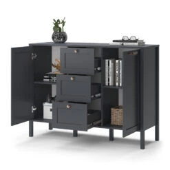 Sideboard "Ewan" Anthrazit 118.6 X 89.9 Cm Vicco 16 Sideboard "Ewan" Anthrazit 118.6 X 89.9 Cm Vicco -Vicco 20235308 m4916 07 new ol