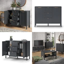 Sideboard "Ewan" Anthrazit 118.6 X 89.9 Cm Vicco 17 Sideboard "Ewan" Anthrazit 118.6 X 89.9 Cm Vicco -Vicco 20235308 m4916 08 new ol