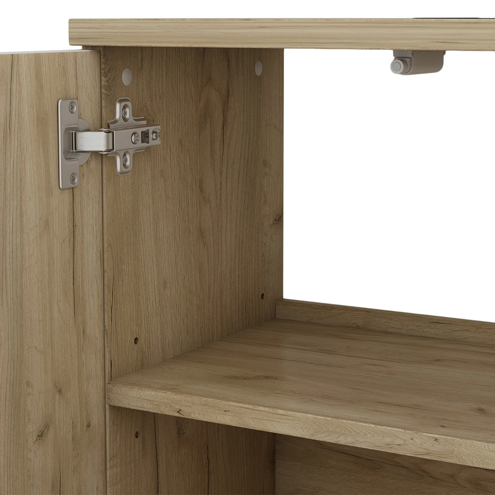 Badmöbel Set "Edge" Weiß/Eiche 3 Teile, Mit Hochschrank Vicco 8 Badmöbel Set "Edge" Weiß/Eiche 3 Teile, Mit Hochschrank Vicco – Bild 6