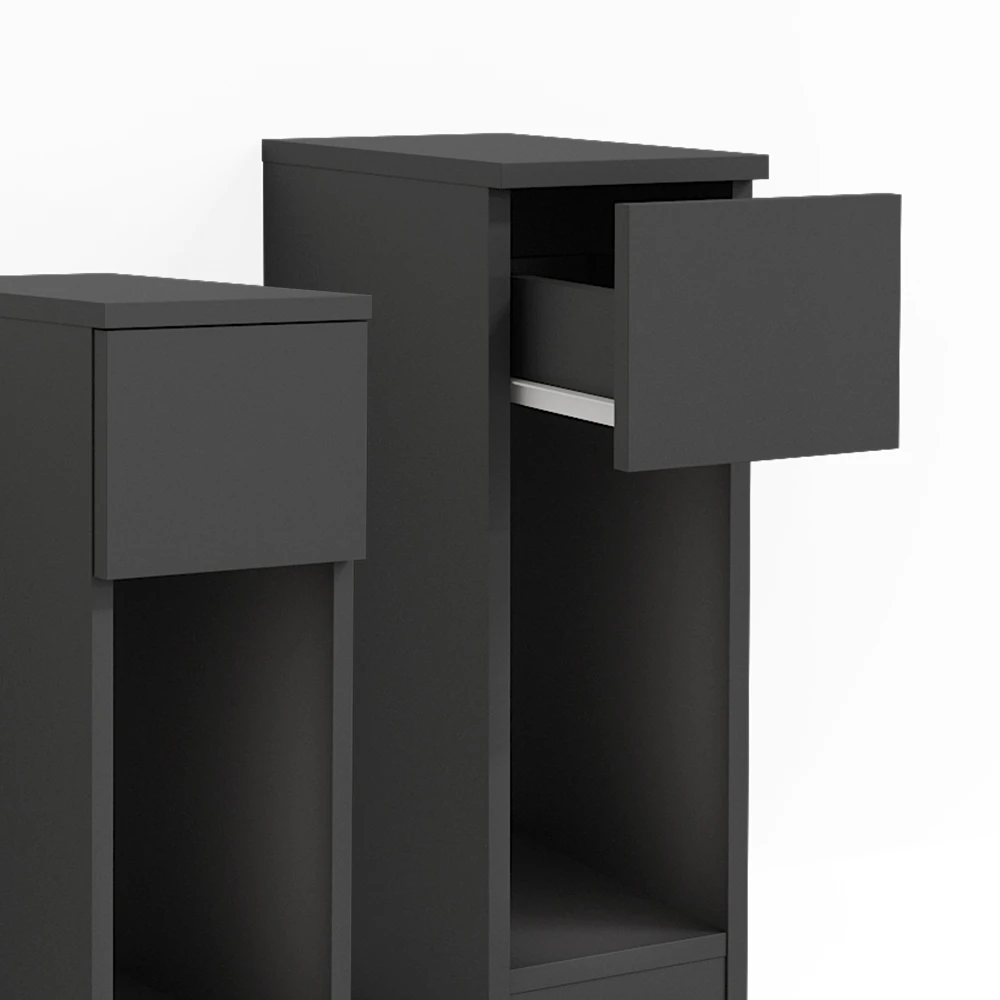 Nachttisch "Enton" Schwarz 20 X 59.5 Cm 2er Set Vicco 8 Nachttisch "Enton" Schwarz 20 X 59.5 Cm 2er Set Vicco – Bild 6