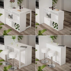 Vicco Bartisch "Dominic", Weiß, 116 X 37 Cm 4x Offene Fächer Und 1x Tür -Vicco 20240119 m6286 05 ol