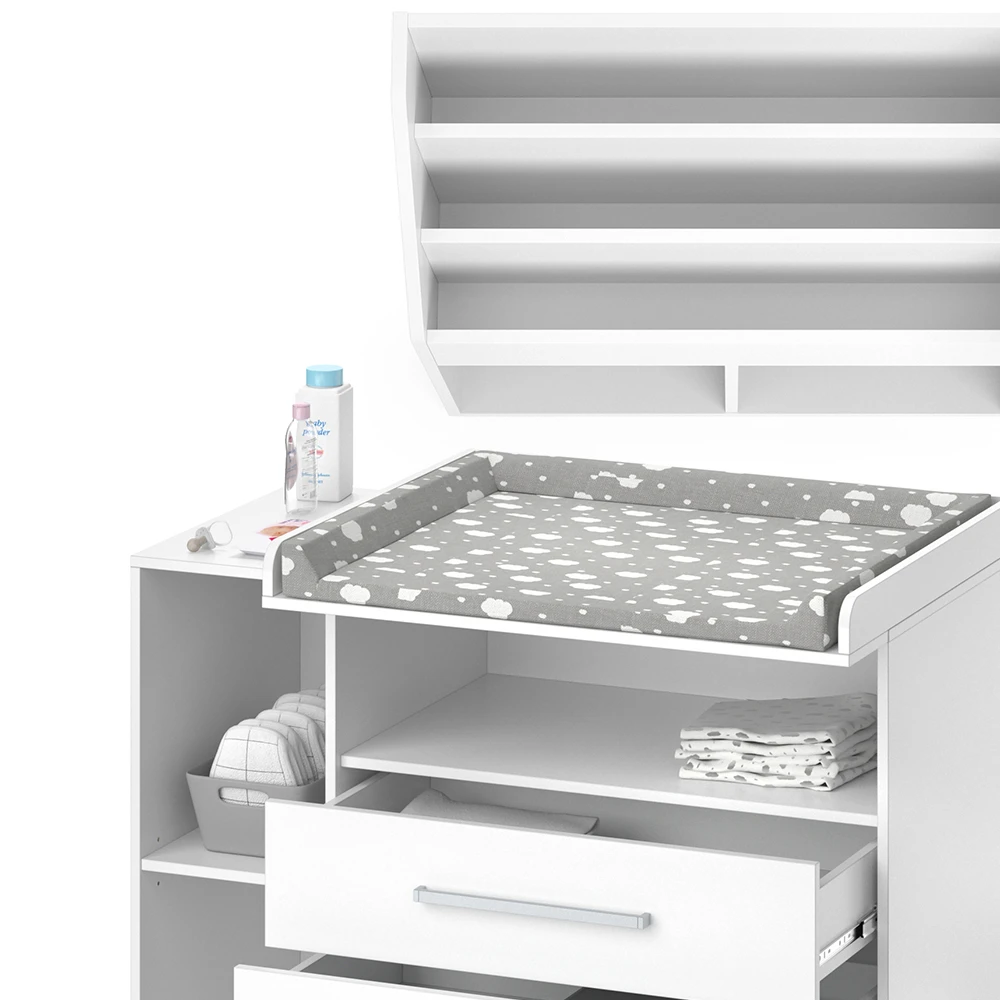 Kinderzimmer-Set "Oskar" Weiß 2 Teile, Mit Wickelkommode Und Bücherregal Vicco 7 Kinderzimmer-Set "Oskar" Weiß 2 Teile, Mit Wickelkommode Und Bücherregal Vicco – Bild 5