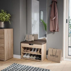 Schuhbank "Rolfe" Sonoma 60 X 45 Cm Vicco -Vicco 20240122 m322 04 ol