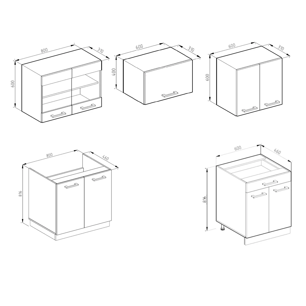 Küchenzeile "R-Line" Goldkraft Eiche/Anthrazit 200 Cm Ohne Arbeitsplatte Vicco 5 Küchenzeile "R-Line" Goldkraft Eiche/Anthrazit 200 Cm Ohne Arbeitsplatte Vicco – Bild 3