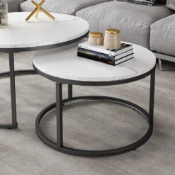 Vicco Couchtisch Set "Montreal", Marmor Weiß, 77 X 40 Cm 2 Teile 14 Vicco Couchtisch Set "Montreal", Marmor Weiß, 77 X 40 Cm 2 Teile -Vicco 20240129 m6220 05 ol