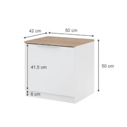 Nachttisch "Betti" Weiß/Sonoma 50 X 50 Cm 2er Set Vicco 11 Nachttisch "Betti" Weiß/Sonoma 50 X 50 Cm 2er Set Vicco -Vicco 20240202 m6311 2er 03 ol