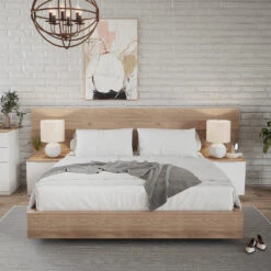 Nachttisch "Betti" Weiß/Sonoma 50 X 50 Cm 2er Set Vicco 12 Nachttisch "Betti" Weiß/Sonoma 50 X 50 Cm 2er Set Vicco -Vicco 20240202 m6311 2er 04 ol