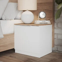 Nachttisch "Betti" Weiß/Sonoma 50 X 50 Cm 2er Set Vicco 13 Nachttisch "Betti" Weiß/Sonoma 50 X 50 Cm 2er Set Vicco -Vicco 20240202 m6311 2er 05 ol