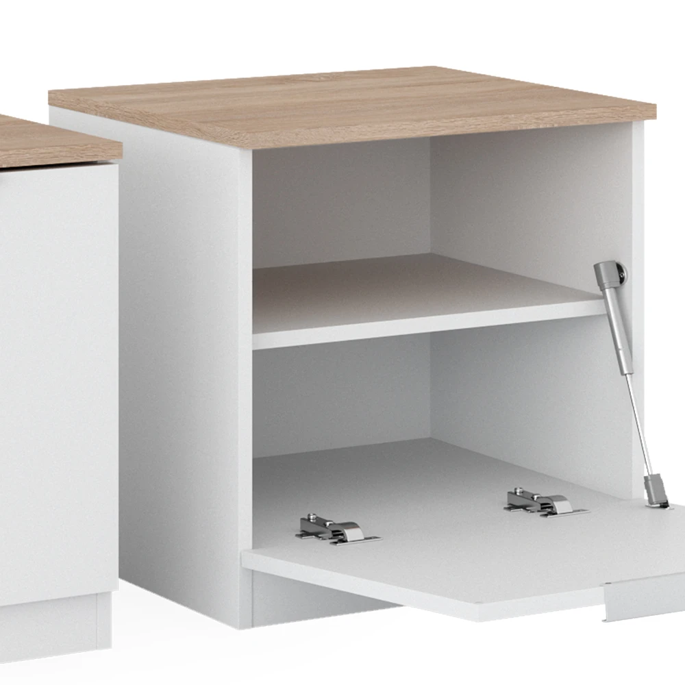 Nachttisch "Betti" Weiß/Sonoma 50 X 50 Cm 2er Set Vicco 8 Nachttisch "Betti" Weiß/Sonoma 50 X 50 Cm 2er Set Vicco – Bild 6