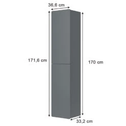 Badschrank "Izan" Grau 36.6 X 171.6 Cm Vicco 12 Badschrank "Izan" Grau 36.6 X 171.6 Cm Vicco -Vicco 20240202 m6355 03 ol