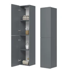 Badschrank "Izan" Grau 36.6 X 171.6 Cm Vicco 16 Badschrank "Izan" Grau 36.6 X 171.6 Cm Vicco -Vicco 20240202 m6355 07 ol