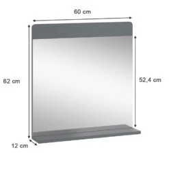 Badezimmerspiegel "Izan" Grau 60 X 62 Cm Vicco 12 Badezimmerspiegel "Izan" Grau 60 X 62 Cm Vicco -Vicco 20240202 m6356 03 ol