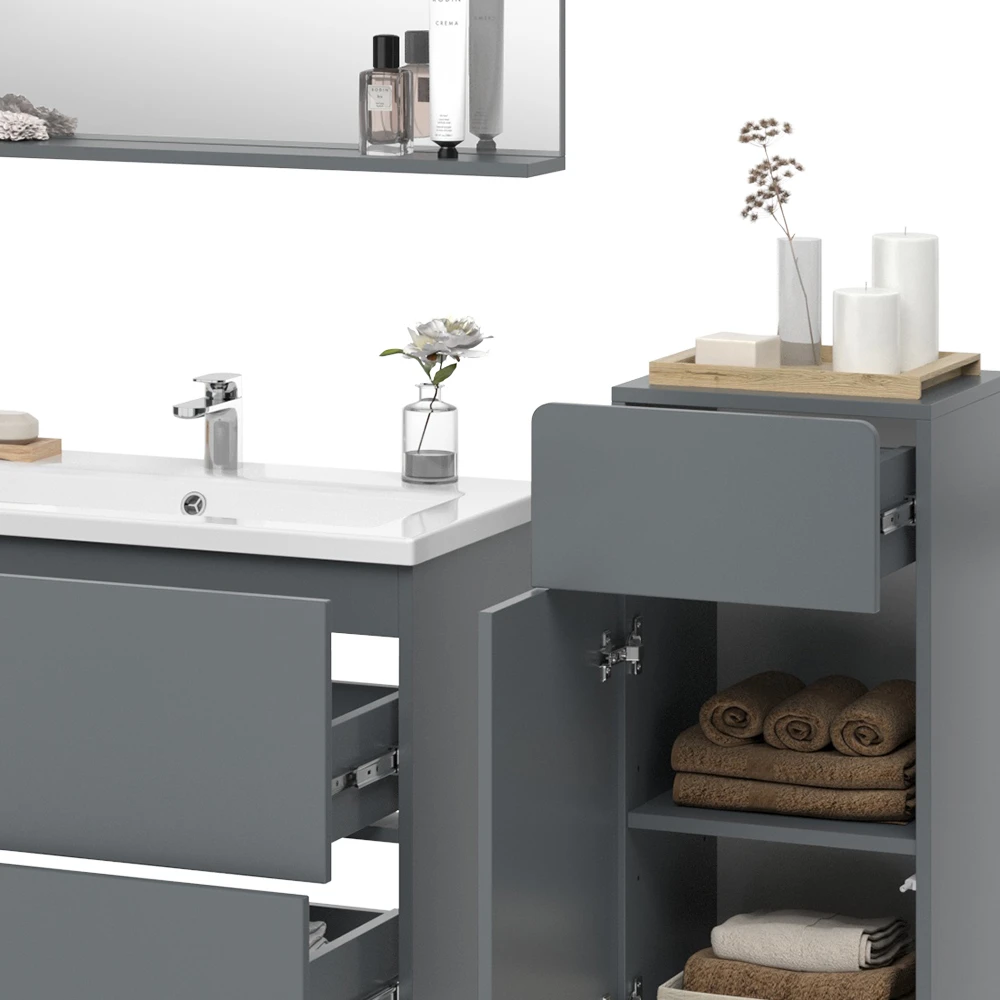 Badmöbel Set "Izan" 4 Teile Mit Midischrank Vicco 8 Badmöbel Set "Izan" 4 Teile Mit Midischrank Vicco – Bild 6