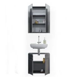 Badmöbel Set "Freddy" Anthrazit Hochglanz 2 Teile Vicco 18 Badmöbel Set "Freddy" Anthrazit Hochglanz 2 Teile Vicco -Vicco 20240206 m2123 08 ol